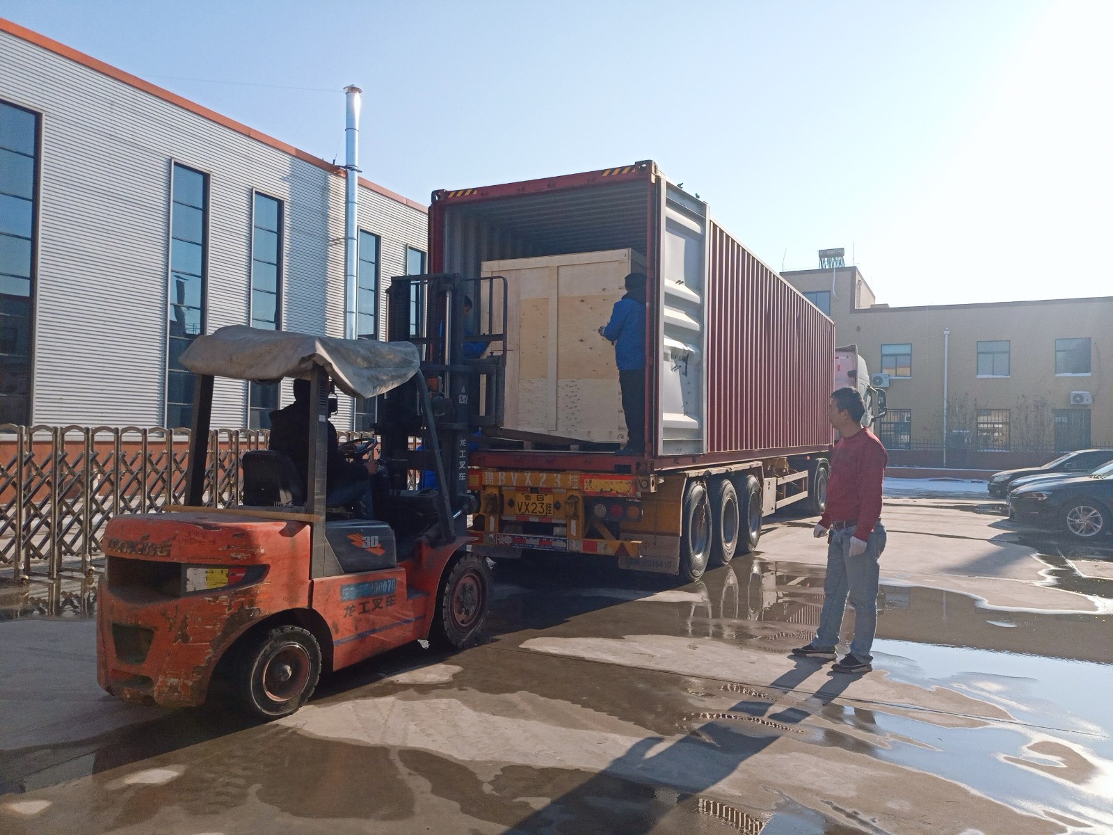 出口印度微波烘烤设备发货