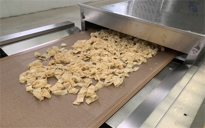 豆皮的自动化连续烘干生产可以通过微波设备来实现