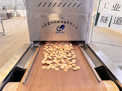 微波隧道炉在非油炸膨化食品生产中的应用具有多重优势