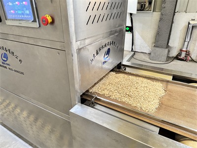 What is the difference between microwave drying and roasting of grains?