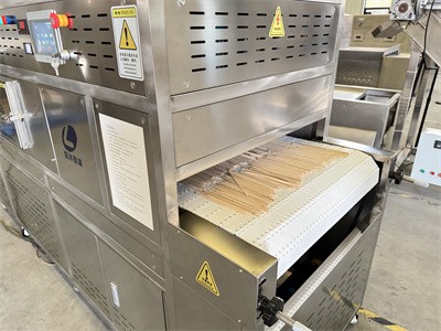Drying and insecticidal egg treatment of wooden boards using microwave